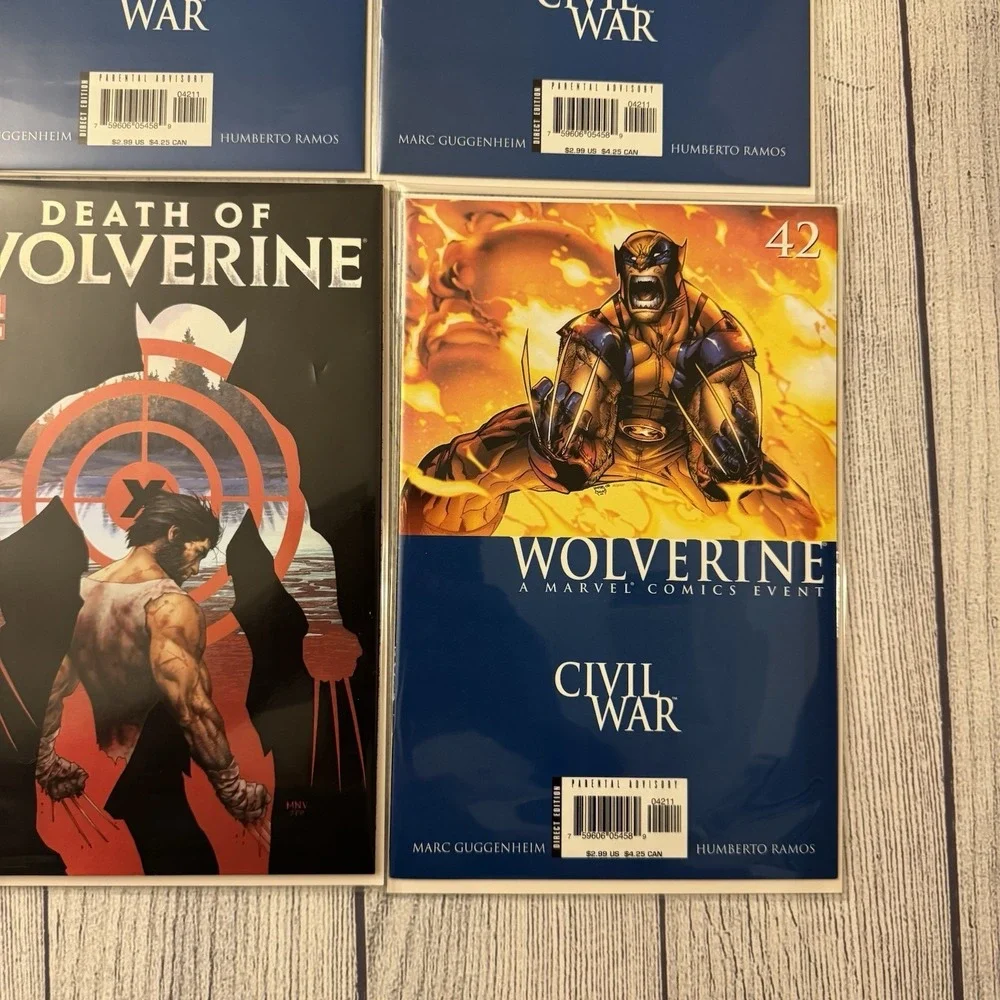 Marvel Wolverine Civil‎ War #42 Lot + Death Of Wolverine #1 Comic Bundle
